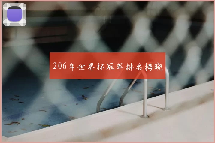 206年世界杯冠军排名揭晓